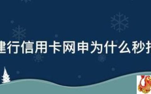 建行信用卡网申为什么秒拒