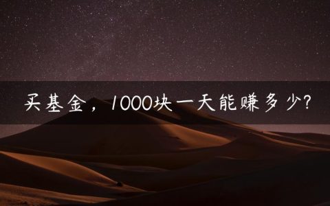 买基金，1000块一天能赚多少?