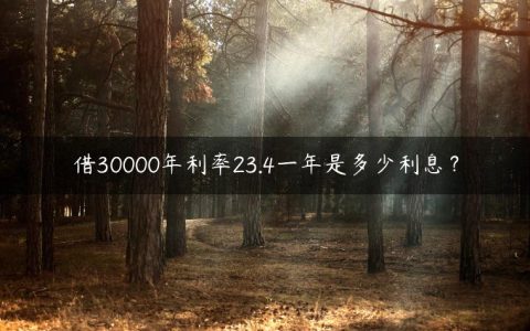 借30000年利率23.4一年是多少利息？