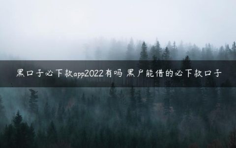 黑口子必下款app2022有吗 黑户能借的必下款口子