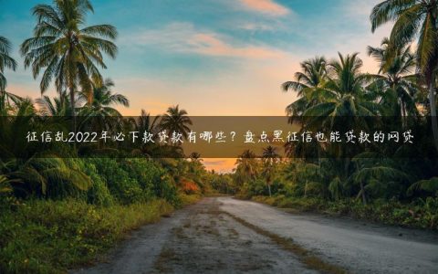 征信乱2022年必下款贷款有哪些？盘点黑征信也能贷款的网贷