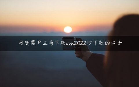 网贷黑户立马下款app,2022秒下款的口子