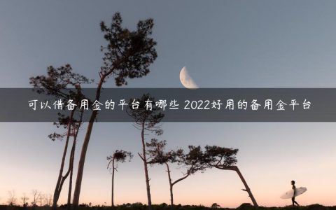 可以借备用金的平台有哪些 2022好用的备用金平台