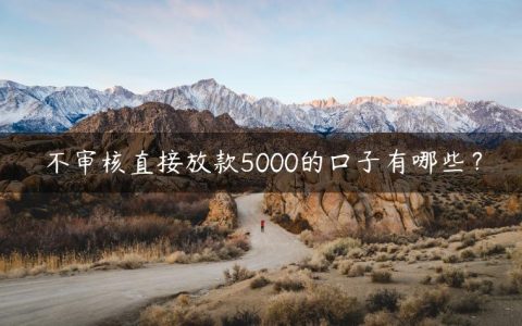 不审核直接放款5000的口子有哪些？