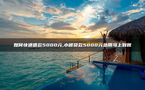 如何快速借款5000元,小额贷款5000元急用马上到账