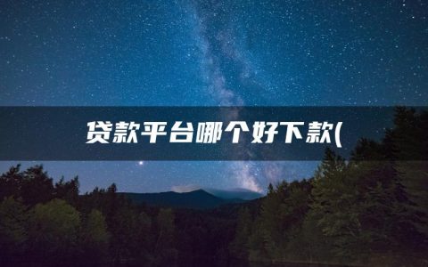 贷款平台哪个好下款不看征信(不看负债和征信的贷款)