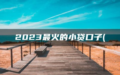 2023最火的小贷口子(黑口子必下款app2022)