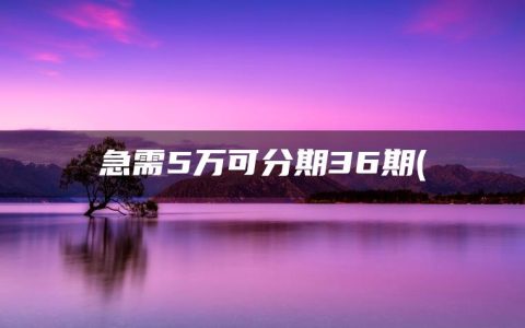 急需5万可分期36期(借10万马上到账私人放款)