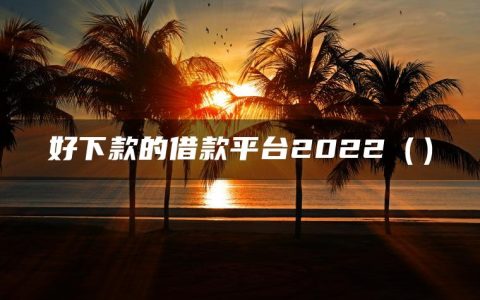 好下款的借款平台2022(小额贷款5000急用)