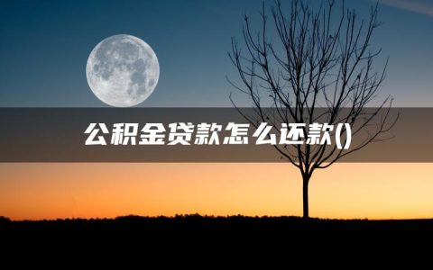 公积金贷款怎么还款(公积金贷款还款流程是什么)