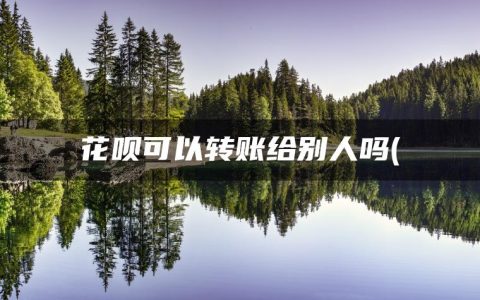 花呗可以转账给别人吗(微信怎么借钱马上到账)