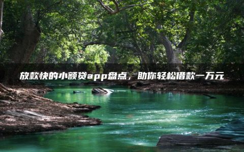 放款快的小额贷app盘点，助你轻松借款一万元