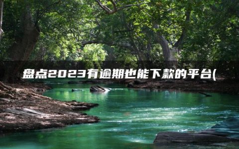 盘点2023有逾期也能下款的平台(盘点不管逾期负债能下款的口子)