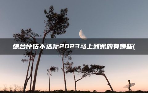 综合评估不达标2023马上到账的有哪些(盘点有什么最容易通过的借款平台)