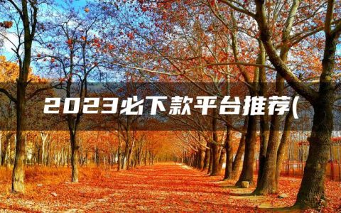 2023必下款平台推荐(盘点2023秒到账网贷推荐)