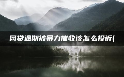 网贷逾期被暴力催收该怎么投诉(网贷遇到暴力催收怎么举报)