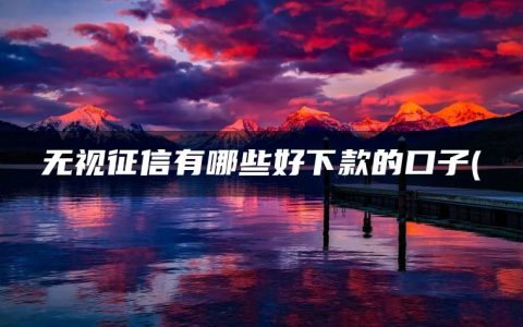 无视征信有哪些好下款的口子(盘点贷款不看征信的口子)