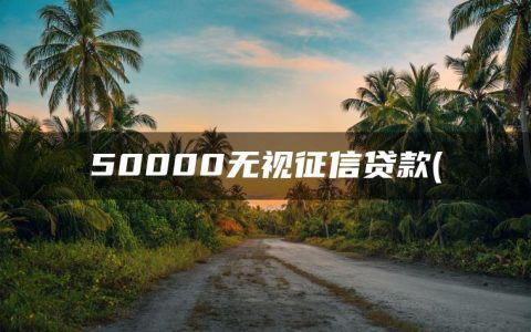 50000无视征信贷款(精选无视征信贷款10万APP)