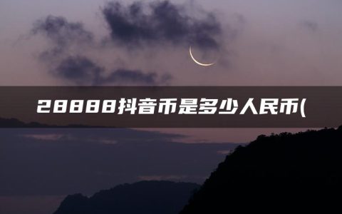 28888抖音币是多少人民币(抖音号交易平台哪个好)