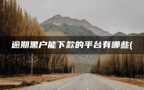 逾期黑户能下款的平台有哪些(精选逾期40多个还能下款的App)