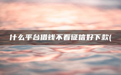 什么平台借钱不看征信好下款(盘点借钱应急3000微信转账)