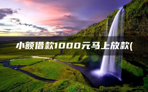 小额借款1000元马上放款(盘点小额借款3000马上到账的不看征信APP)