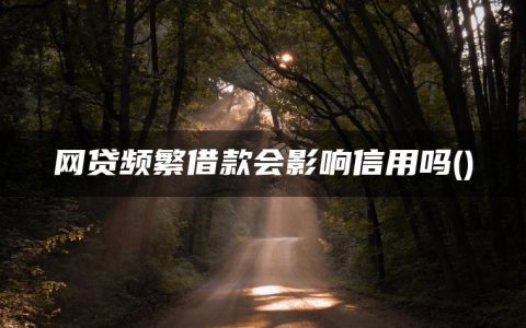 网贷频繁借款会影响信用吗(频繁申请网贷会影响征信吗)