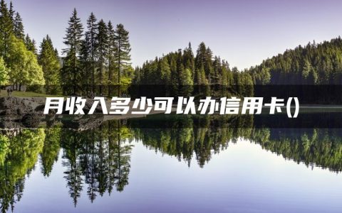 月收入多少可以办信用卡(怎么申请信用卡最快)